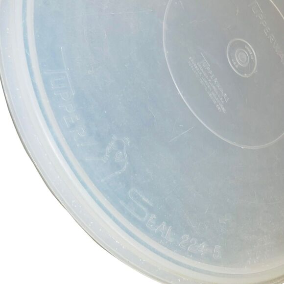 Vintage Tupperware Cupcake Pie Vegetable Keeper Storage w Lid 12” Round 224 242 - Picture 10 of 11